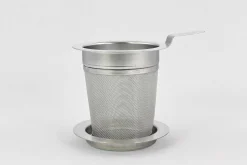 Hamburger Teespeicher Edelstahlfilter mit Abtropfschale, M Fashion