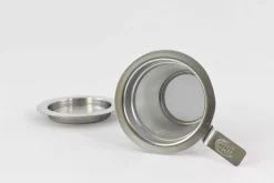 Hamburger Teespeicher Edelstahlfilter mit Abtropfschale, M Fashion
