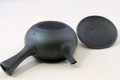 Hamburger Teespeicher Kyusu, Handarbeit, Tokuta Fujita, dunkel, gold-gefleckt, 160ml Outlet