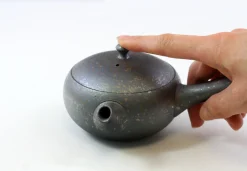 Hamburger Teespeicher Kyusu, Handarbeit, Tokuta Fujita, dunkel, gold-gefleckt, 160ml Outlet