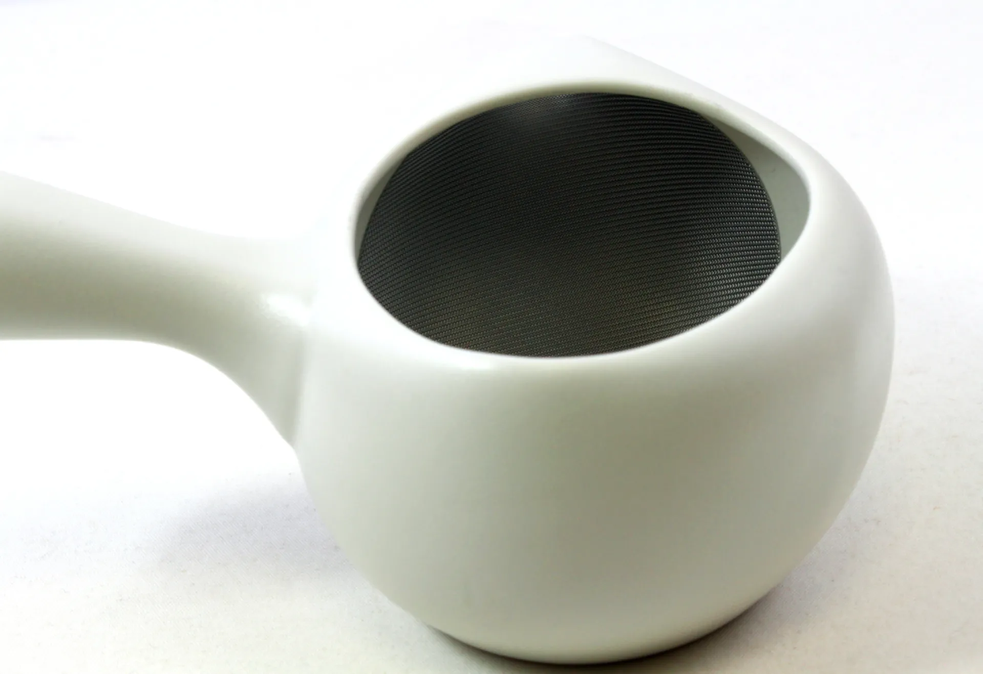 Hamburger Teespeicher Tea Instructor Kyusu, offen, weiß Outlet