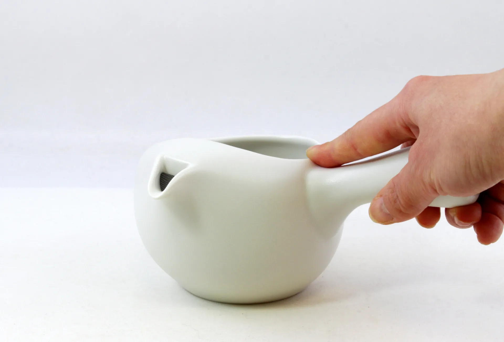 Hamburger Teespeicher Tea Instructor Kyusu, offen, weiß Outlet